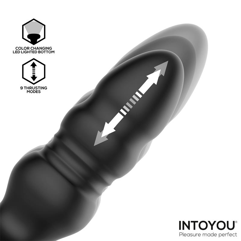 Krax Plug Anal con Vibración, Thrusting y Luz Led con Control Remoto - Imagen 4