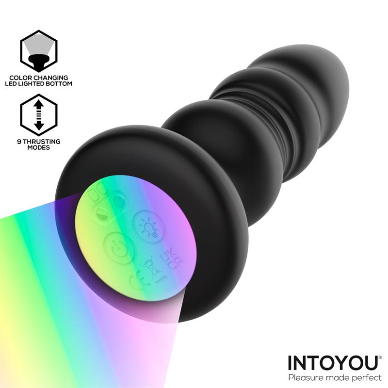 Krax Plug Anal con Vibración, Thrusting y Luz Led con Control Remoto - Imagen 5