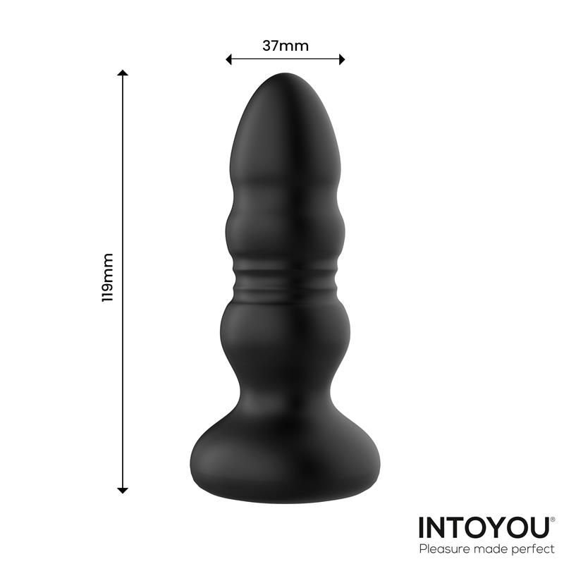 Krax Plug Anal con Vibración, Thrusting y Luz Led con Control Remoto - Imagen 8