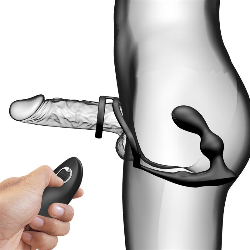 Marshall Plug Anal con Vibración y Anillo para el Pene y Testículos - Imagen 2