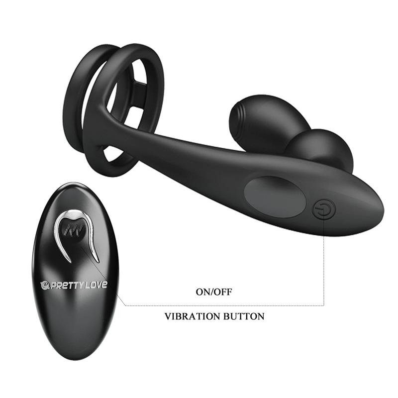 Marshall Plug Anal con Vibración y Anillo para el Pene y Testículos - Imagen 7