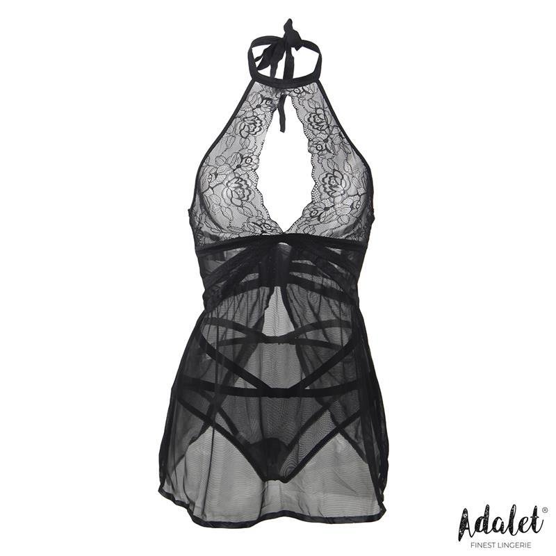 Nova Babydoll Espalda Abierta y Tanga - Imagen 3