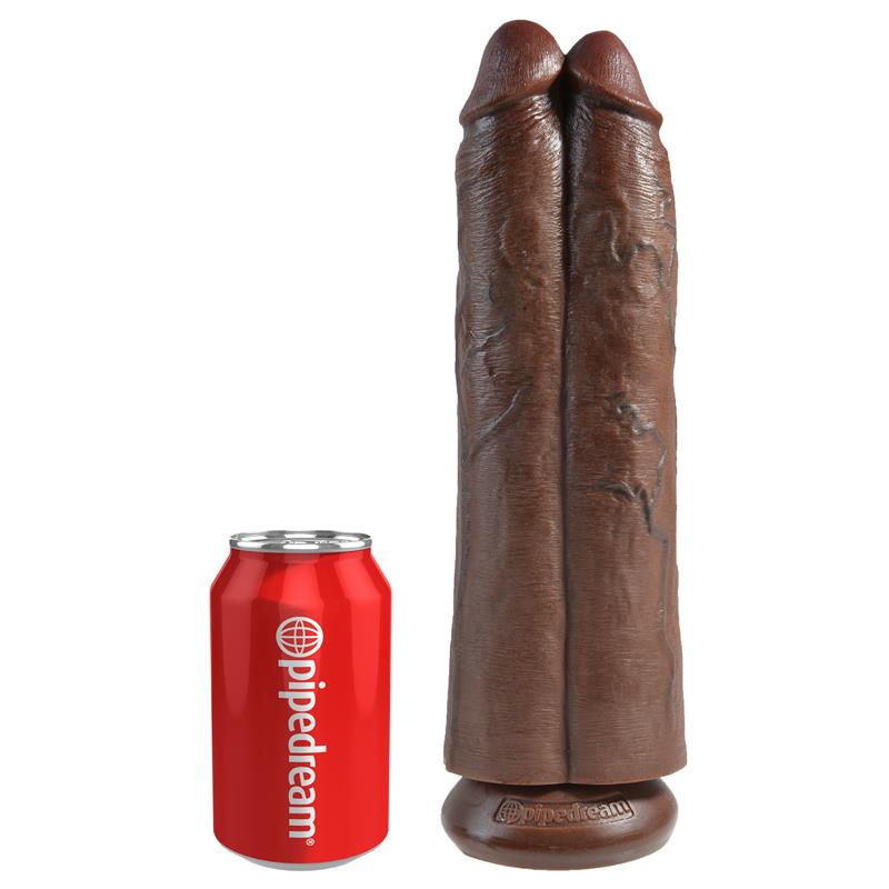 Pene Doble Two Cocks One Hole 11 Marrón - Imagen 3