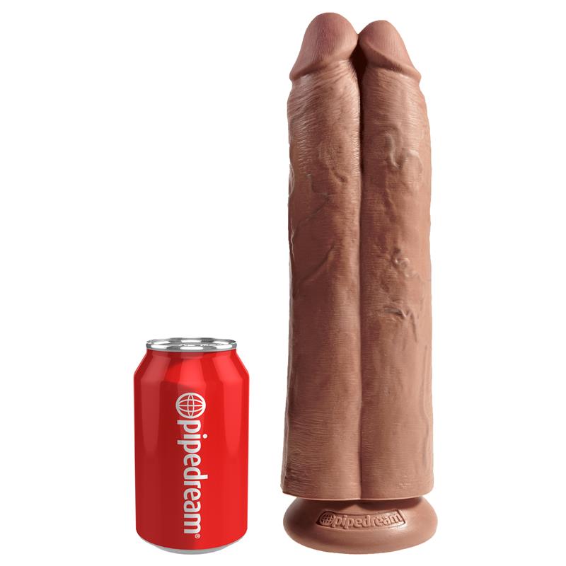 Pene Doble Two Cocks One Hole Bronceado 11 - Imagen 3