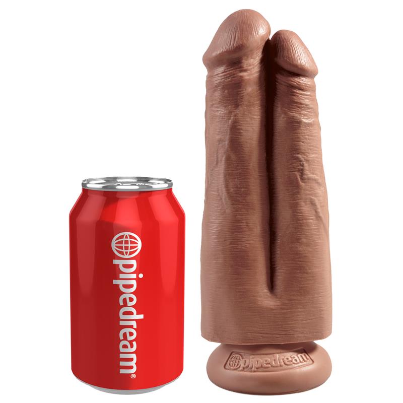Pene Doble Two Cocks One Hole Bronceado 7 - Imagen 3