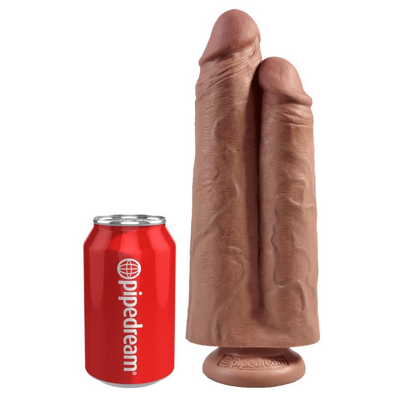 Pene Doble Two Cocks One Hole Bronceado 9 - Imagen 2