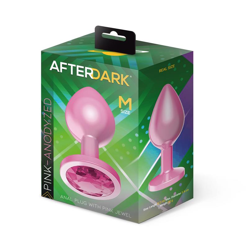 Plug Anal Anodizado Rosa con Joya Talla M - Imagen 4