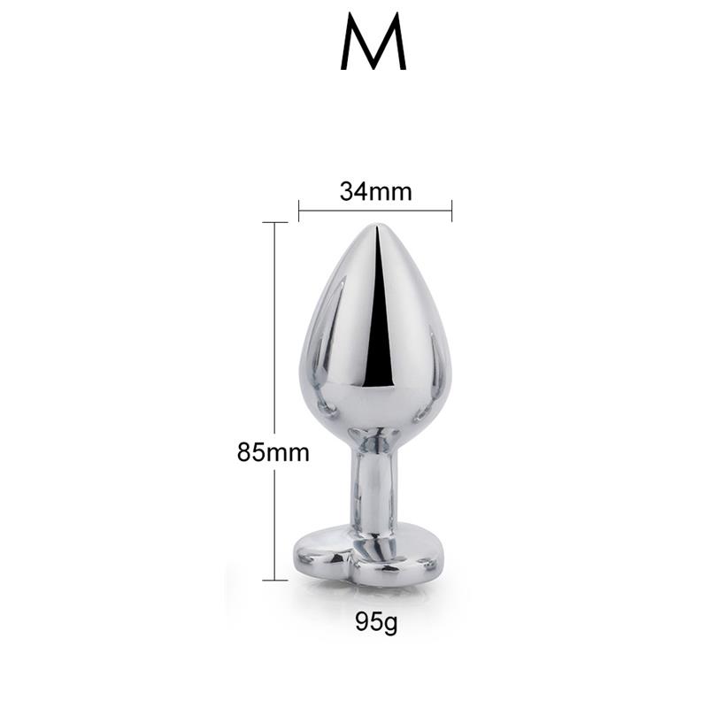 Plug Anal con Joya de Corazón Blanco Talla M - Imagen 7