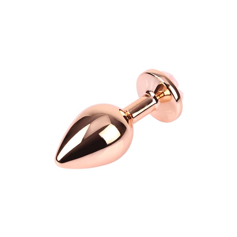Plug Anal con Joya de Rosa Color Rose Talla M - Imagen 4