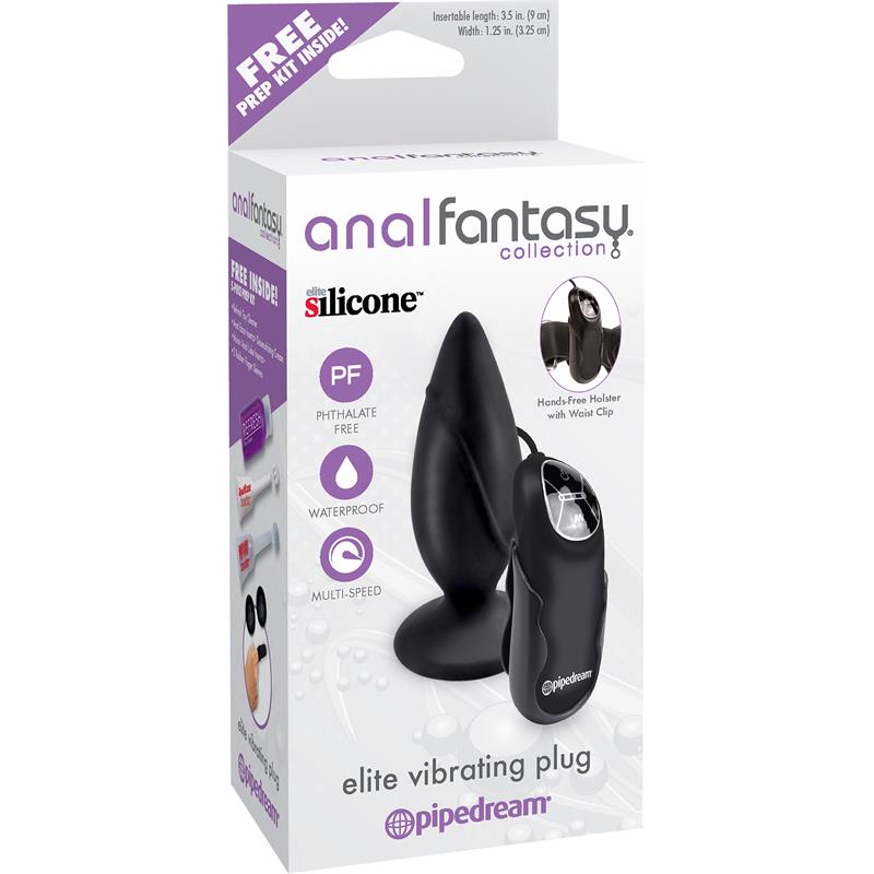 Plug Anal con Vibración y Control Remoto Negro - Imagen 3