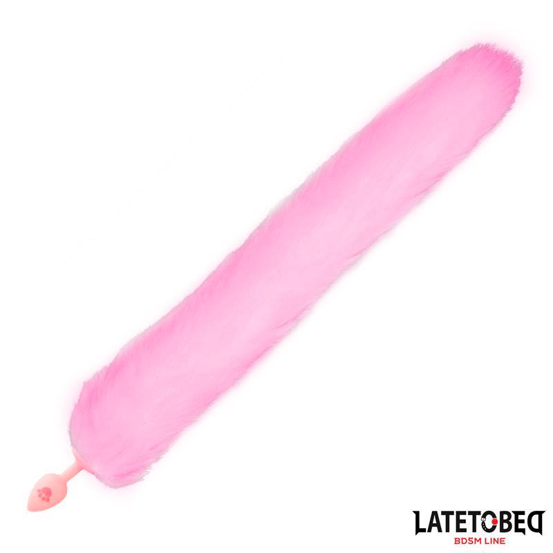 Plug Anal Rosa con Cola de Zorro Rosa - Imagen 5