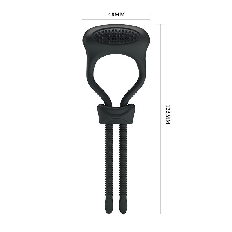 Pretty Love Anillo Vibrador Curitis Color Negro - Imagen 5