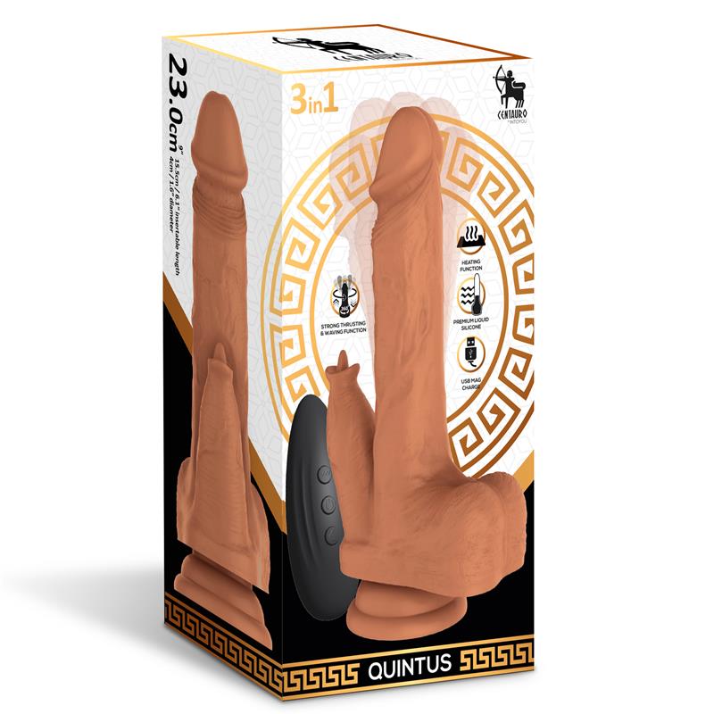 Quintus Dildo con Vibración, Thrusting y Waving 360º 9 - 23 cm - Imagen 10