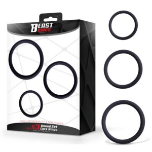 Set de 3 Anillos para el Pene Silicona S, M y L