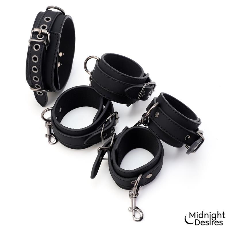 Set de Restricciones con Collar y Esposas - Imagen 4