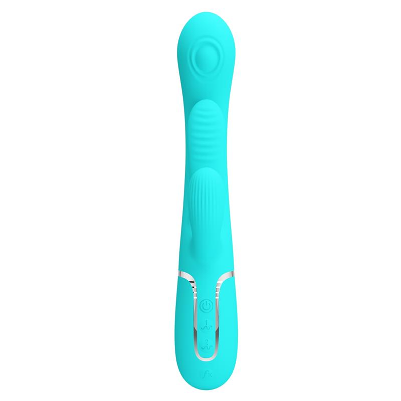Shania Vibrador con Lengua y Thumping Turquesa - Imagen 3