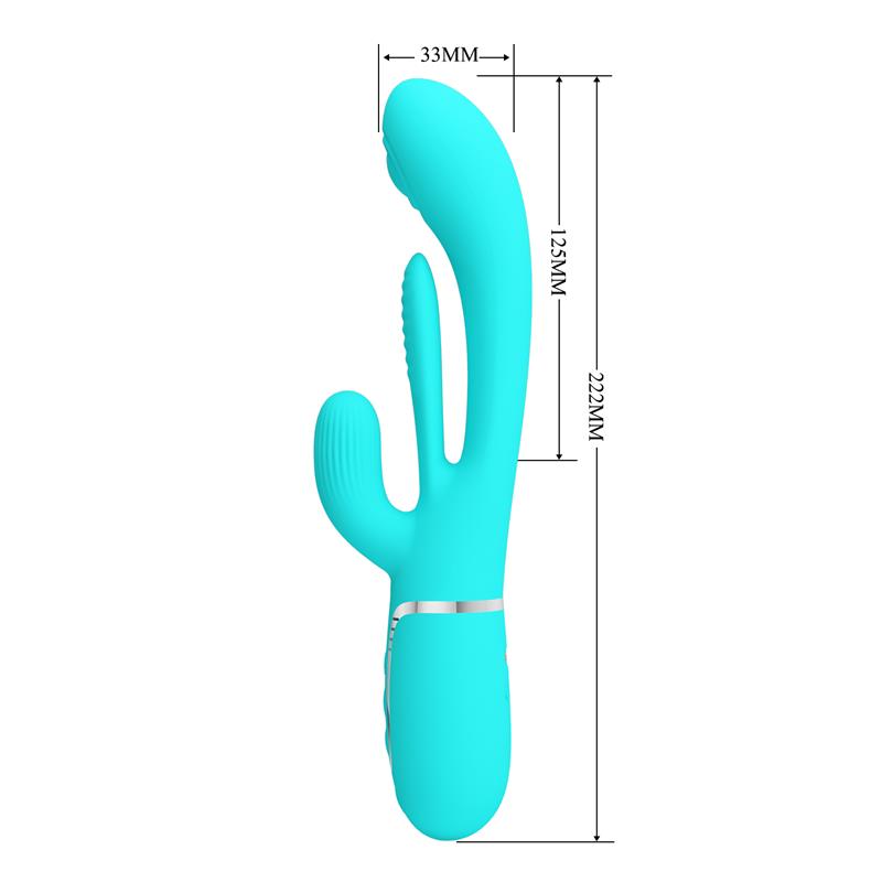 Shania Vibrador con Lengua y Thumping Turquesa - Imagen 10
