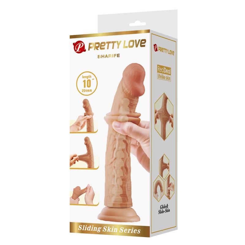 Sharife Dildo con Piel Deslizante-Retractil 25 cm - Imagen 9