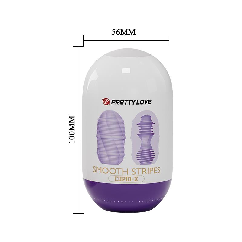 Smooth Stripes Cupid-X Huevo Masturbador - Imagen 5