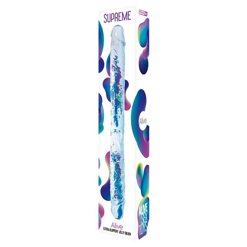 Supreme Dildo Doble 38.5 cm Transparente - Imagen 2