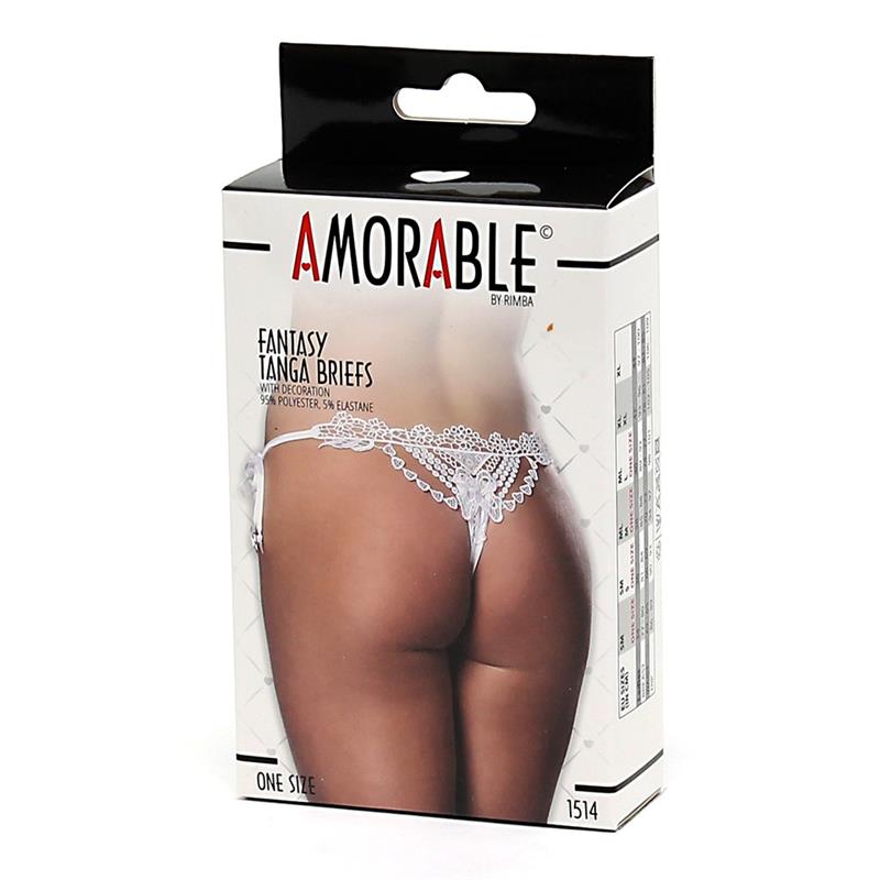 Tanga Fantasía Blanco Talla Unica - Imagen 3