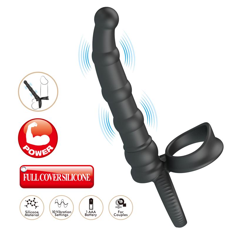 Tatum Plug Anal con Anillo para el Pene con Vibración