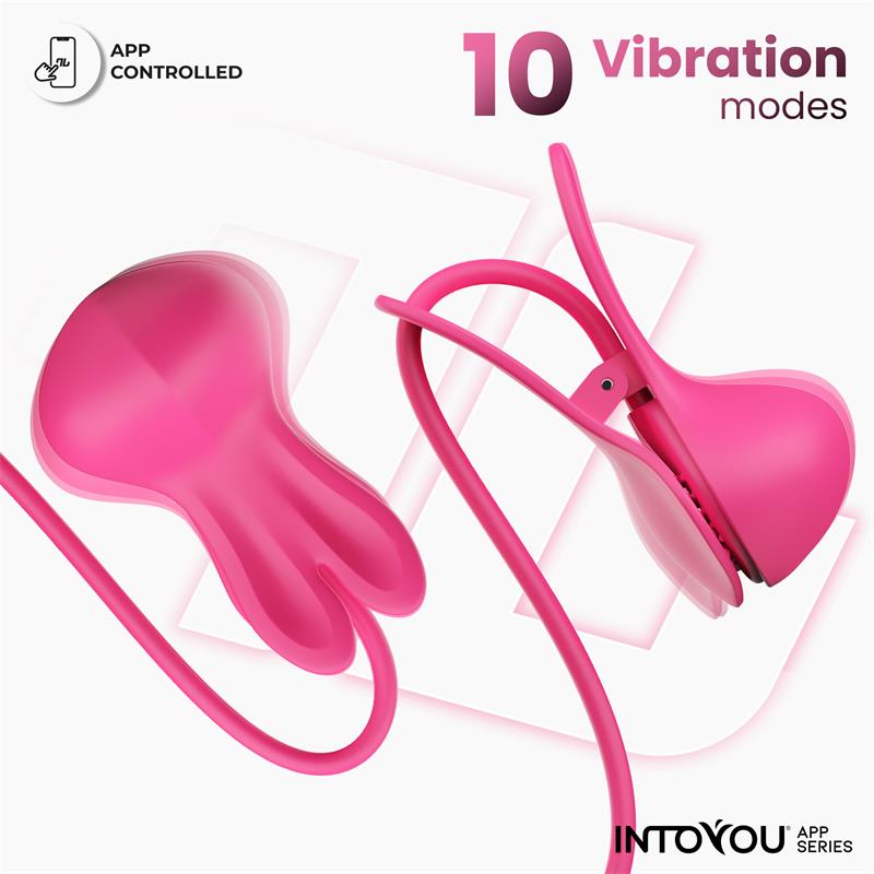 Tickly Pinzas para Pezones con Vibración, Control y Collar con APP - Imagen 2
