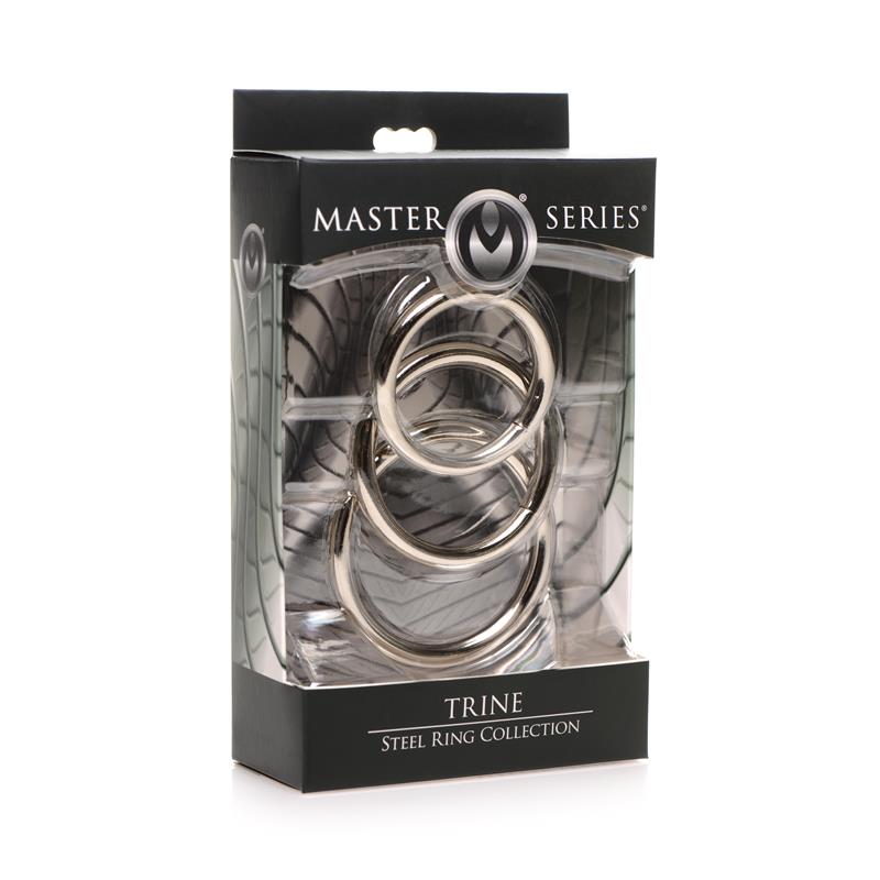 Trine Set 3 Anillos de Acero - Imagen 2