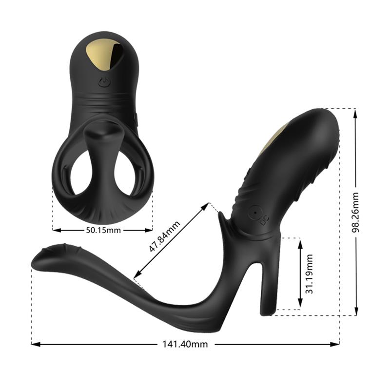 Anillo Vibrador con Estimulación Perianal - Imagen 12