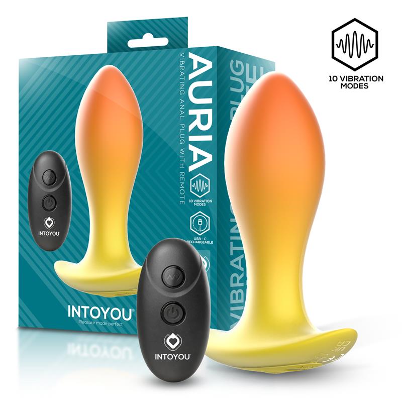 Auria Plug Anal con Vibración y Control Remoto USB-C