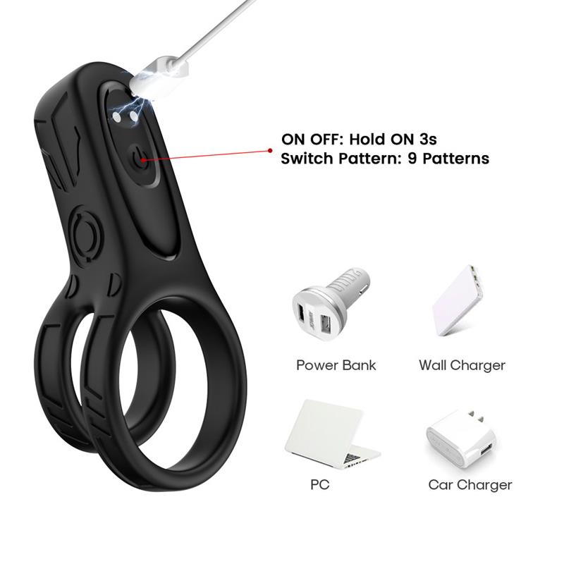 Mecha-style Anillo Doble para el Pene con Vibracion - Imagen 14
