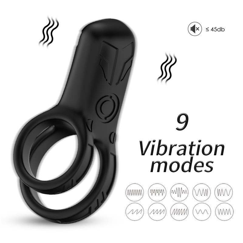 Mecha-style Anillo Doble para el Pene con Vibracion - Imagen 9