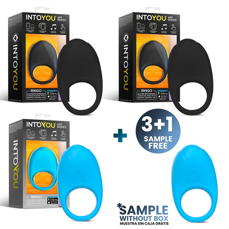 Pack 3+1 Ringo Ringo Anillo Vibrador con APP