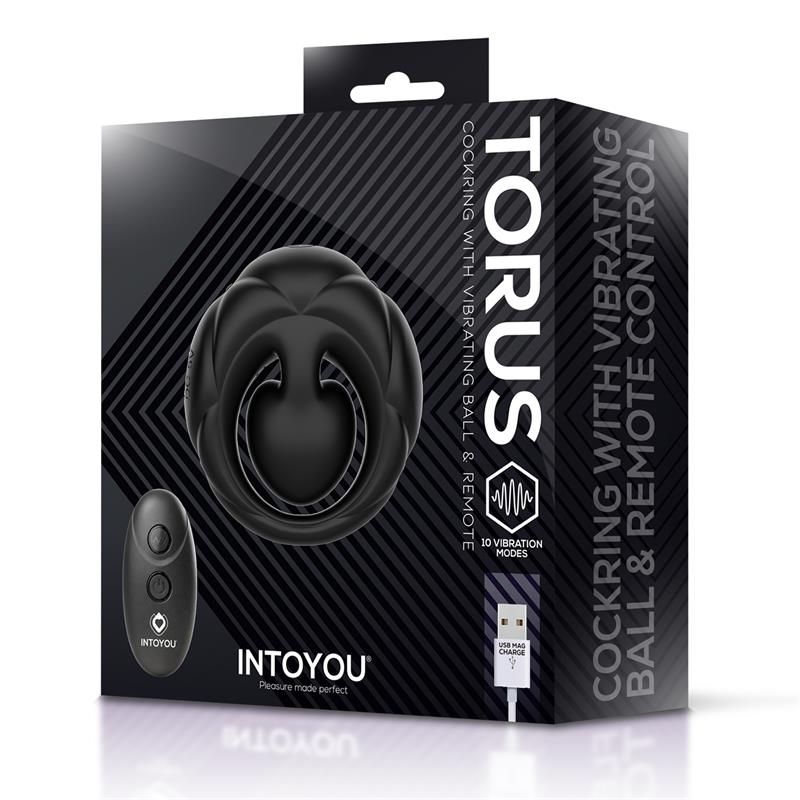 Torus Anillo Vibrador con Bola Clitoriana con Control Remoto USB - Imagen 9