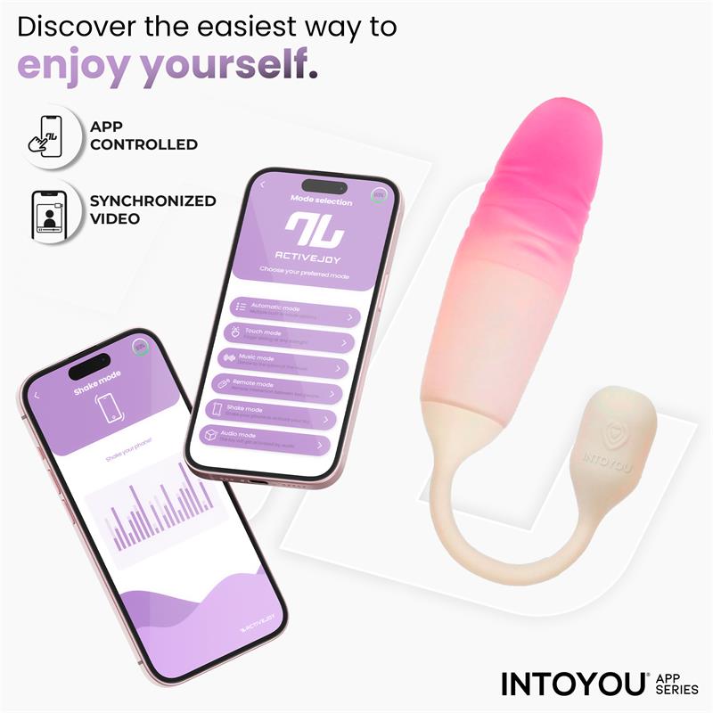 NexEgg Motion Huevo Vibrador con Thrusting App Beige/Rosa - Imagen 2