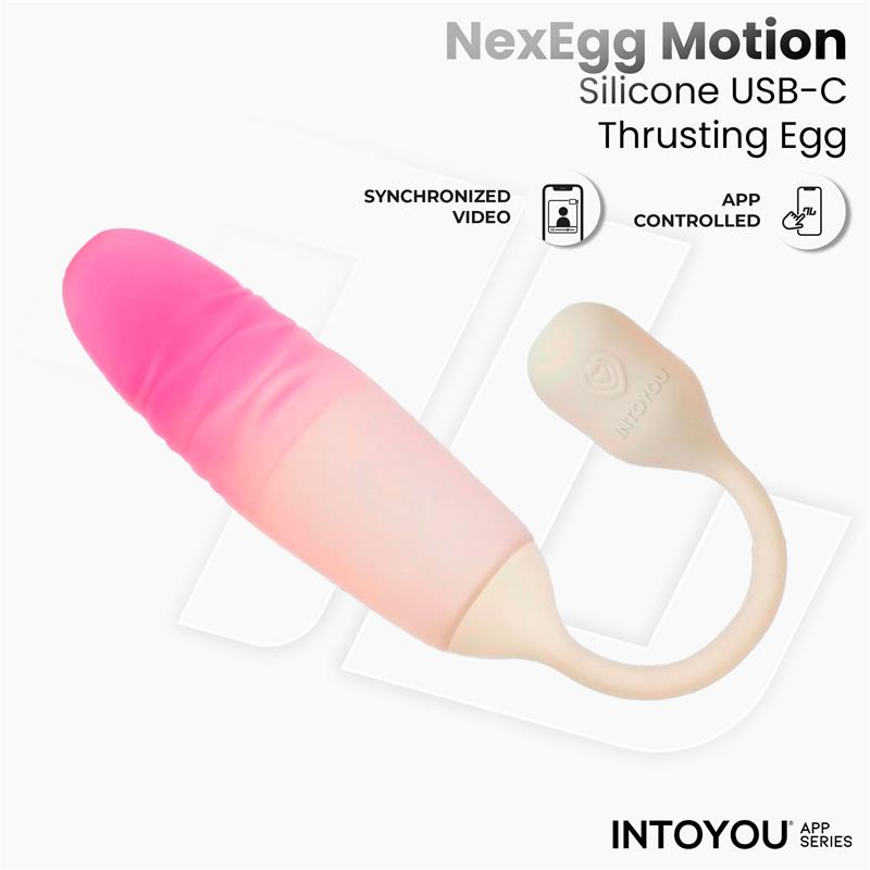 NexEgg Motion Huevo Vibrador con Thrusting App Beige/Rosa - Imagen 4