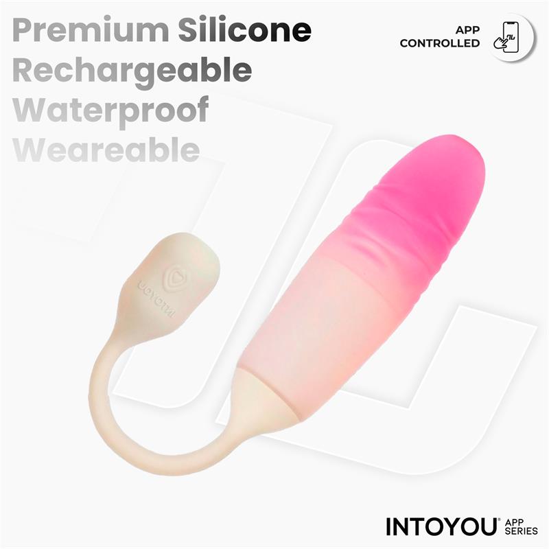 NexEgg Motion Huevo Vibrador con Thrusting App Beige/Rosa - Imagen 6
