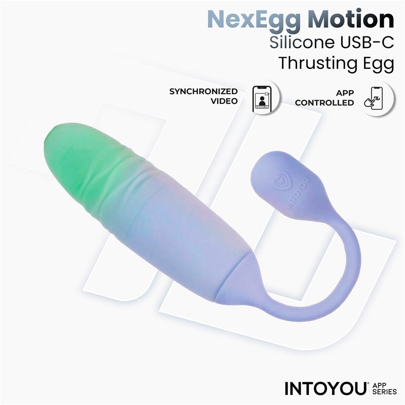 NexEgg Motion Huevo Vibrador con Thrusting App Lila/Pistacho - Imagen 4