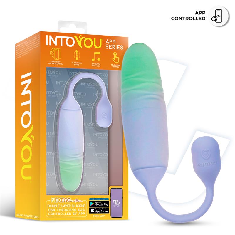 NexEgg Motion Huevo Vibrador con Thrusting App Lila/Pistacho - Imagen 5