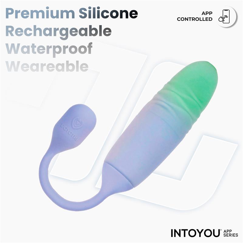 NexEgg Motion Huevo Vibrador con Thrusting App Lila/Pistacho - Imagen 6