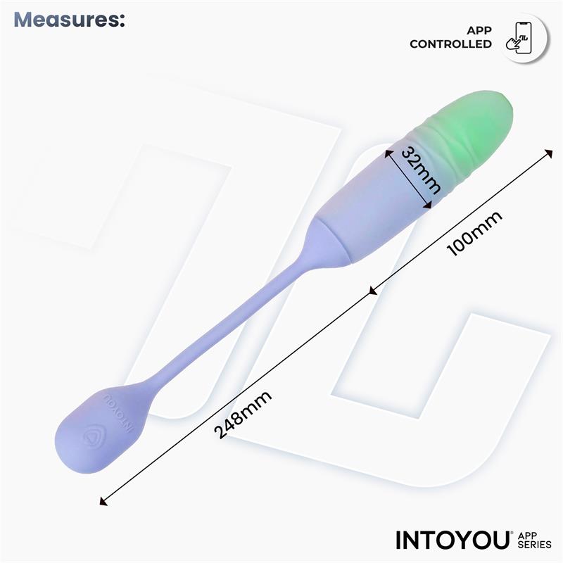 NexEgg Motion Huevo Vibrador con Thrusting App Lila/Pistacho - Imagen 10
