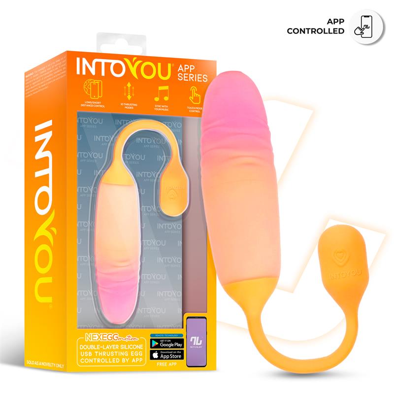 NexEgg Motion Huevo Vibrador con Thrusting App Naranja/Rosa - Imagen 5