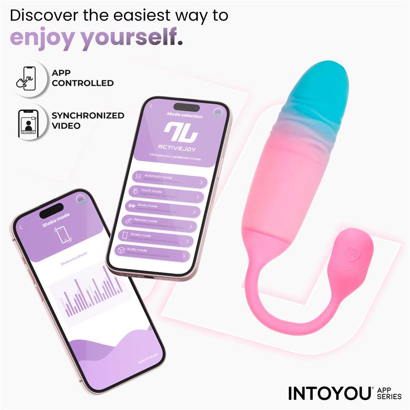 NexEgg Motion Huevo Vibrador con Thrusting App Rosa/Turquesa - Imagen 2
