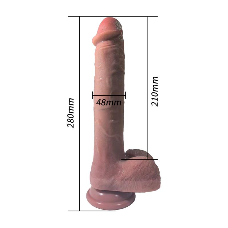 Dildo con vibración, Thrusting y Calor 28 cm - Imagen 7