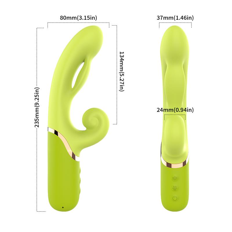 Vibrador con Función de Inflado Verde - Imagen 11