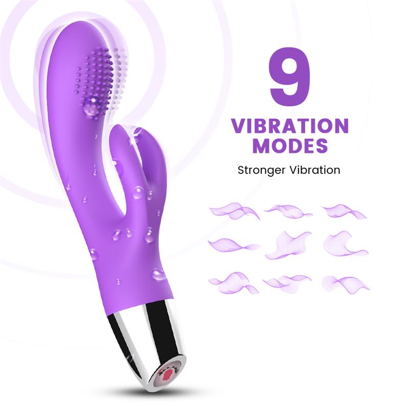 Vibrador Conejito Flexible Púrpura - Imagen 2