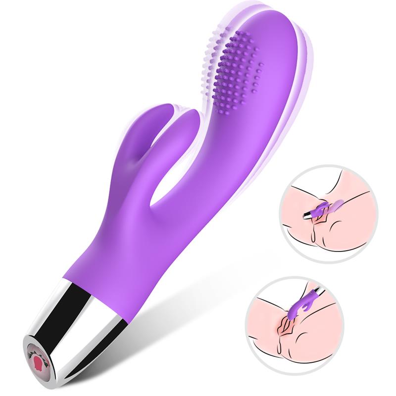 Vibrador Conejito Flexible Púrpura - Imagen 4
