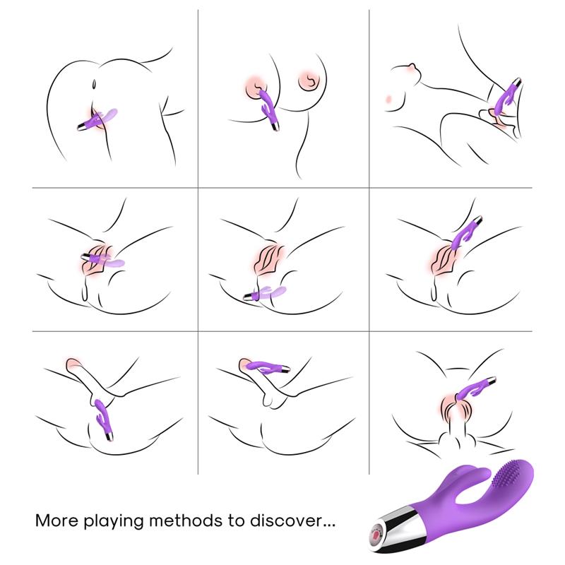 Vibrador Conejito Flexible Púrpura - Imagen 5