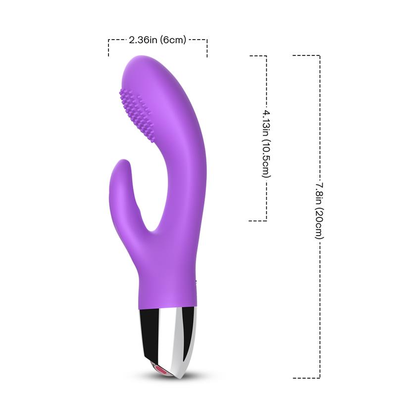 Vibrador Conejito Flexible Púrpura - Imagen 10