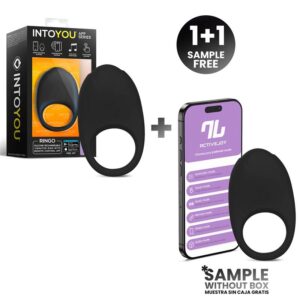Pack 1+1 Ringo Anillo Vibrador con APP Unibody Negro